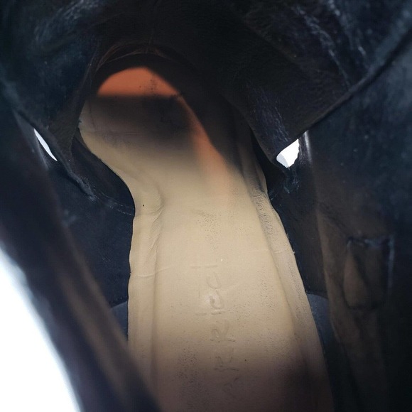 Arrichi Anthropologie Booties Black Patent Leather Heel Boots Womens Size 7 B - Picture 11 of 15